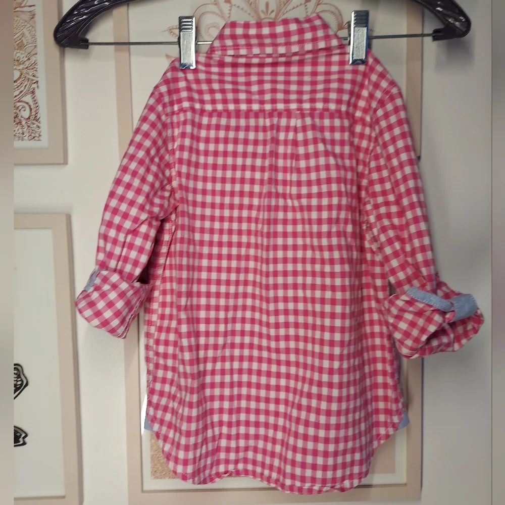 ⭐️ 5/$30 GAP kids _pink plaid 4T_ button up
